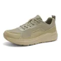 Breathable wide-toe running shoes for men and women in khaki mesh with thick cushioned sole - EU 36 / Brown