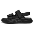 Men's black outdoor sport sandals with nylon straps and soft non-slip soles - EU 39 / Black