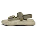 Men's khaki outdoor sport sandals with soft thick soles and adjustable velcro straps - EU 39 / Khaki