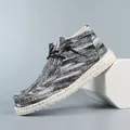 Mocassins décontractés pour hommes en maille noir et blanc avec semelle EVA légère - EU 36 / Noir et Blanc