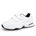 White casual walking shoe with dual Velcro straps and cushioned sole for men - EU 39 / White