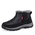 Winter snow boots with warm faux fur lining and anti-slip rubber soles for elderly - EU 36 / Black