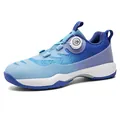Blue gradient badminton shoes with professional rotary buckle and breathable mesh - EU 36 / Light Blue
