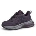 Dunkelviolette Outdoor-Wanderschuhe mit dicker Sohle und Schnellschnürsystem für Senioren - EU 36 / Lila