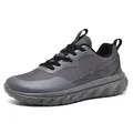 Donkergrijze heren hardloopschoenen met brede pasvorm, ademend mesh en dikke EVA zool - EU 39 / Grijs