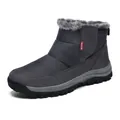 Winter-Schneestiefel mit grauem Kunstfellfutter und rutschfester Gummisohle - EU 39 / Grau
