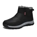 Winter-Walking-Schuhe in Schwarz mit grauem Kunstfellfutter und rutschfester Sohle - EU 36 / Schwarz