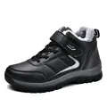 Botas de invierno impermeables para ancianos con suela antideslizante y forro de piel - EU 39 / Negro