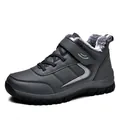 Botas de nieve de invierno para hombre en gris oscuro con forro de felpa y suela antideslizante - EU 39 / Gris