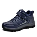 Botas de nieve impermeables azul oscuro para hombre con forro polar cálido y velcro - EU 39 / Azul