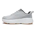 Wide fit men's running shoes in grey mesh with white cushioned sole and gum outsole - EU 39 / Gray