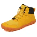 Winter waterproof yellow snow boots with warm faux fur lining and anti-slip rubber soles - EU 36 / Yellow
