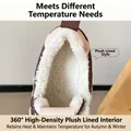 Interior de forro polar de alta densidad para zapatillas con borde de cuero rosa y tirador - 35 / Café (Forro polar)
