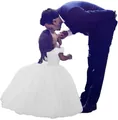 Elegant white off-shoulder girl princess dress with sequined puffy tulle skirt - 8-9 Years / White