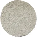 Nordisches Tischset aus Ramie-Baumwolle in Naturbeige mit hitzebeständiger Spiralstruktur - Durchmesser 18cm / Beige
