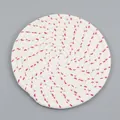 Posavasos redondo de algodón tejido con patrón moteado rosa para aislamiento de mesa - Diámetro 18cm / Lunares rosas