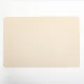 Waterproof rectangular beige PVC table mat with rounded corners for dining decor - Round 12cm / Off-white