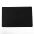 Waterproof black PVC rectangular placemat with rounded corners and matte texture - Round 12cm / Black