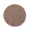 Round woven dining placemat in dark brown with orange and grey accents - Added Brown