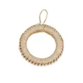 Handwoven natural jute heat resistant placemat with hanging loop for kitchen decor - Medium / Linen Grass Pot Mat