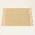 Rectangle woven cream table mat with diamond texture and fringe decorative borders - 45*30cm / Beige Paper
