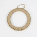 Set de table rond en jute naturelle tressée avec boucle pour protection thermique - Moyenne Taille / Brun Clair