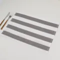 Rectangular woven table mat featuring gray and white stripes with neat finished edges - 45*30cm / Gray + White Paper