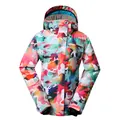 Women's vibrant colorful camo ski jacket, windproof and waterproof outdoor gear - XS / Pink Camouflage (018)