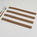 Premium rectangular woven paper placemat with brown and white stripes for dining table - 45*30cm / Brown + White Paper