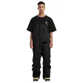 Waterproof black ski bib overalls for men and women featuring breathable winter sport fabric - S / Black