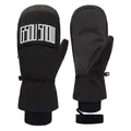 Waterproof ski mittens for men and women with Kevlar palm and convenient zipper pocket - M / Black