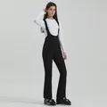 Women's black waterproof ski bib pants with adjustable straps for winter outdoor sports - XS / Bottoms / Black