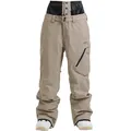 Khaki waterproof ski pants for men and women featuring high-waist windproof protection - S / Bottoms / Khaki