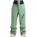 Waterproof mint green ski pants for men and women featuring high waist windproof design - Light Green