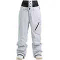 Waterproof white high-waist ski pants with black snow skirt and zipper pocket details - Off-White