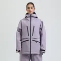 Women's light purple ski suit featuring a hooded waterproof jacket and matching pants - XS / Top And Bottom / Purple (PRP)