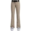 Pantaloni da sci slim fit kaki da donna con cintura snow e tessuto elasticizzato - XS / Bottoms / Cachi