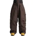 Pantalón de esquí cargo marrón impermeable con bolsillos laterales y tiras reflectantes - XS / Café Oscuro