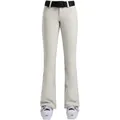 Pantaloni da sci slim crema con cintura nera regolabile e scarponi da sci bianchi - XS / Bottoms / Bianco Sporco