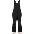 Kids' black waterproof ski bib overalls with adjustable straps and zippered chest pocket - 3(90) / Black