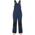 Kids navy blue waterproof ski bib with black reinforced knees and adjustable straps - 3(90) / Navy Blue