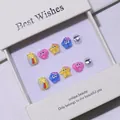 Set di unghie finte fatte a mano stile dopamine con stelle e cuori in confezione - S / Cielo Felice - Unghie per Bambini