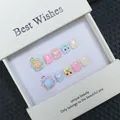 Handmade press-on nails for kids with cute 3D turtle and heart patterns in pink and blue - S (3-5 Years)