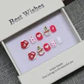Handmade Christmas press-on nails set featuring 3D snowman and festive patterns in gift box - S / Kids Snowman Style (835)