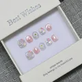 Handmade cat eye press-on nails for kids with 3D butterfly and glitter nail art details - S / Pink Silver Cat Eye Butterfly Style