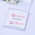 Handgefertigte rosa Cartoon-Schwein-Nagelsticker mit 3D-Herz und Pfotenabdruck - S / Rosa Schweinchen-Stil