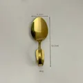Golden stainless steel curved handle spoon with dimensions 12.7cm and 46g weight - Gold Oval Spoon