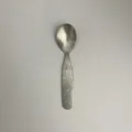 Crystallized pure titanium spoon for kids with a durable matte textured finish - Spoon Only / Crystalline Titanium
