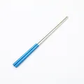 304 stainless steel square chopsticks featuring light blue handles and anti-slip design - 304-Blue Silver