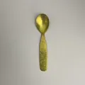 Single pure titanium kids spoon with golden crystalline matte sandblasted finish - Spoon Only / Crystalline Gold